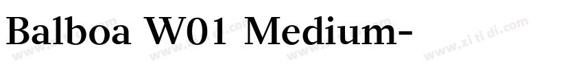 Balboa W01 Medium字体转换